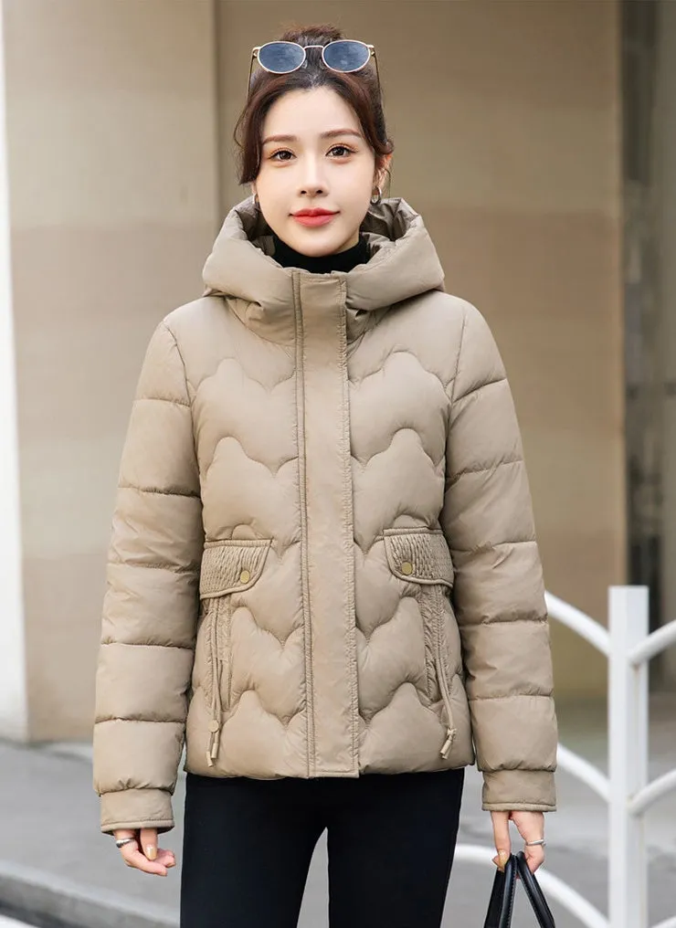 Women's Cropped Thickened Puffer Jacket for Warmth and Fashion