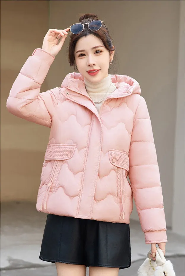 Women's Cropped Thickened Puffer Jacket for Warmth and Fashion