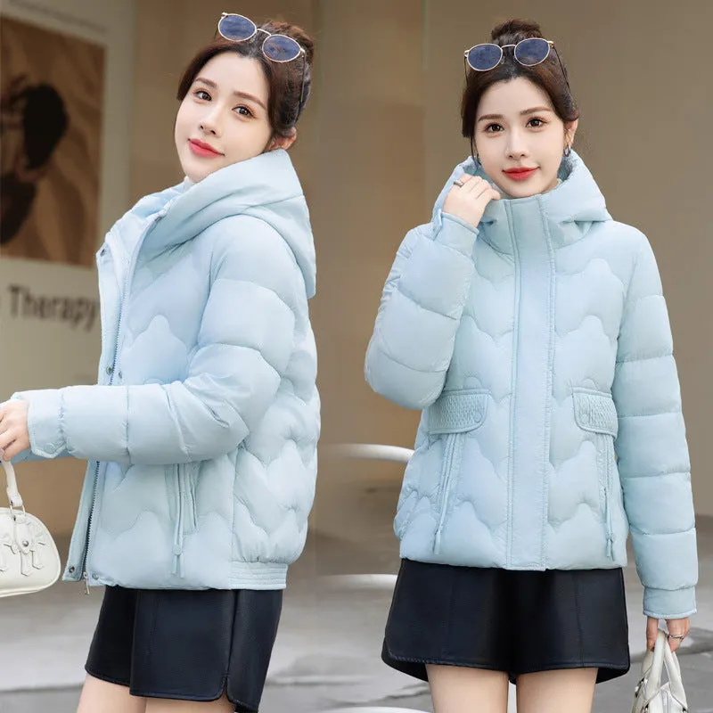 Women's Cropped Thickened Puffer Jacket for Warmth and Fashion