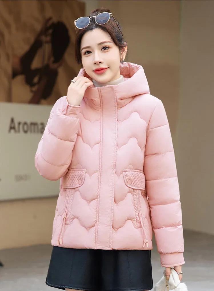 Women's Cropped Thickened Puffer Jacket for Warmth and Fashion