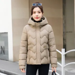 Women's Cropped Thickened Puffer Jacket for Warmth and Fashion