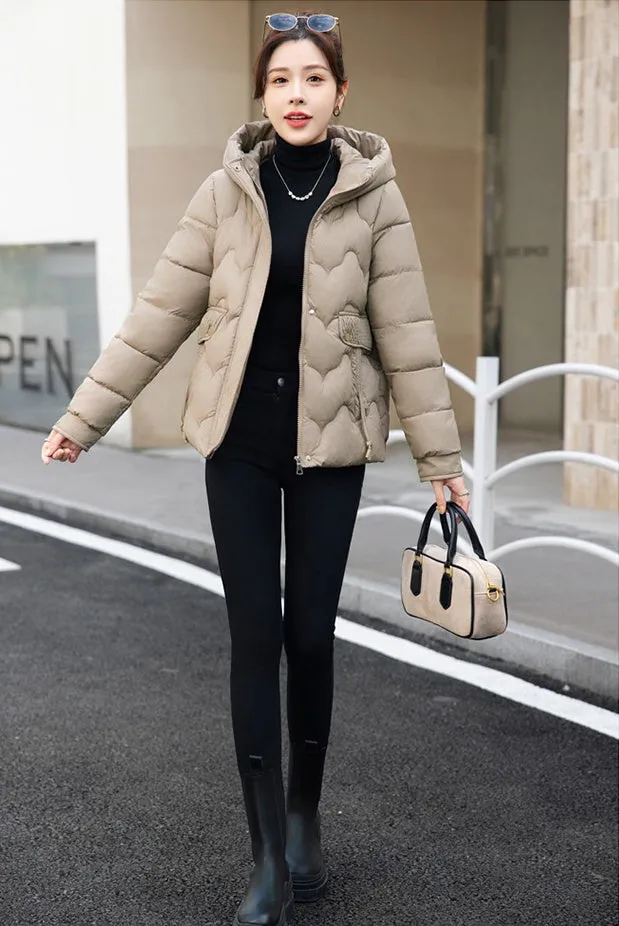 Women's Cropped Thickened Puffer Jacket for Warmth and Fashion