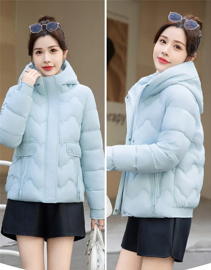 Women's Cropped Thickened Puffer Jacket for Warmth and Fashion