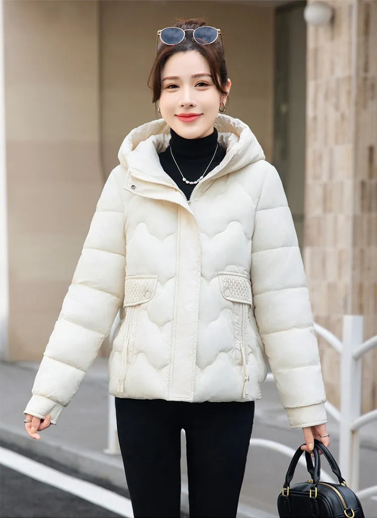 Women's Cropped Thickened Puffer Jacket for Warmth and Fashion