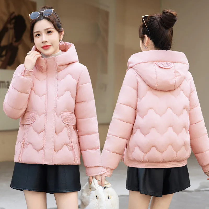 Women's Cropped Thickened Puffer Jacket for Warmth and Fashion