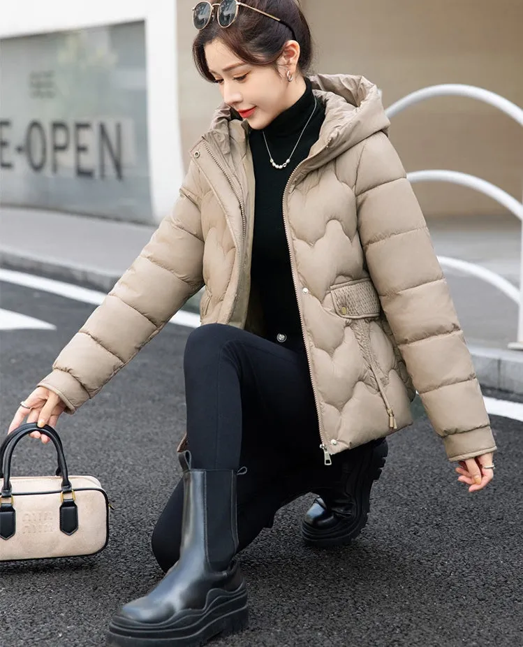 Women's Cropped Thickened Puffer Jacket for Warmth and Fashion