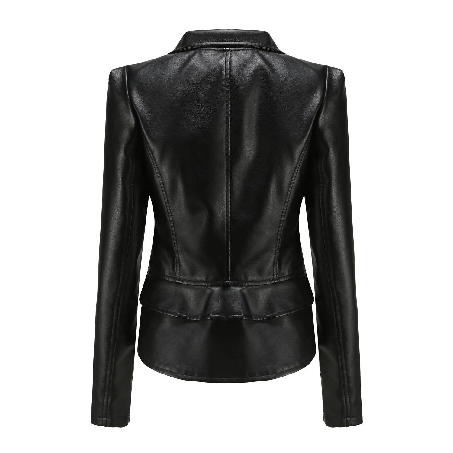 Women's leather vegan jacket pleather