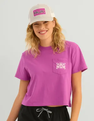 Womens Sunrise Crop Pocket Tee