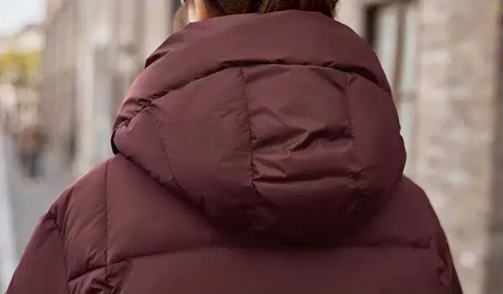 Women's Water-resistant and Windproof Cropped Puffer Jacket