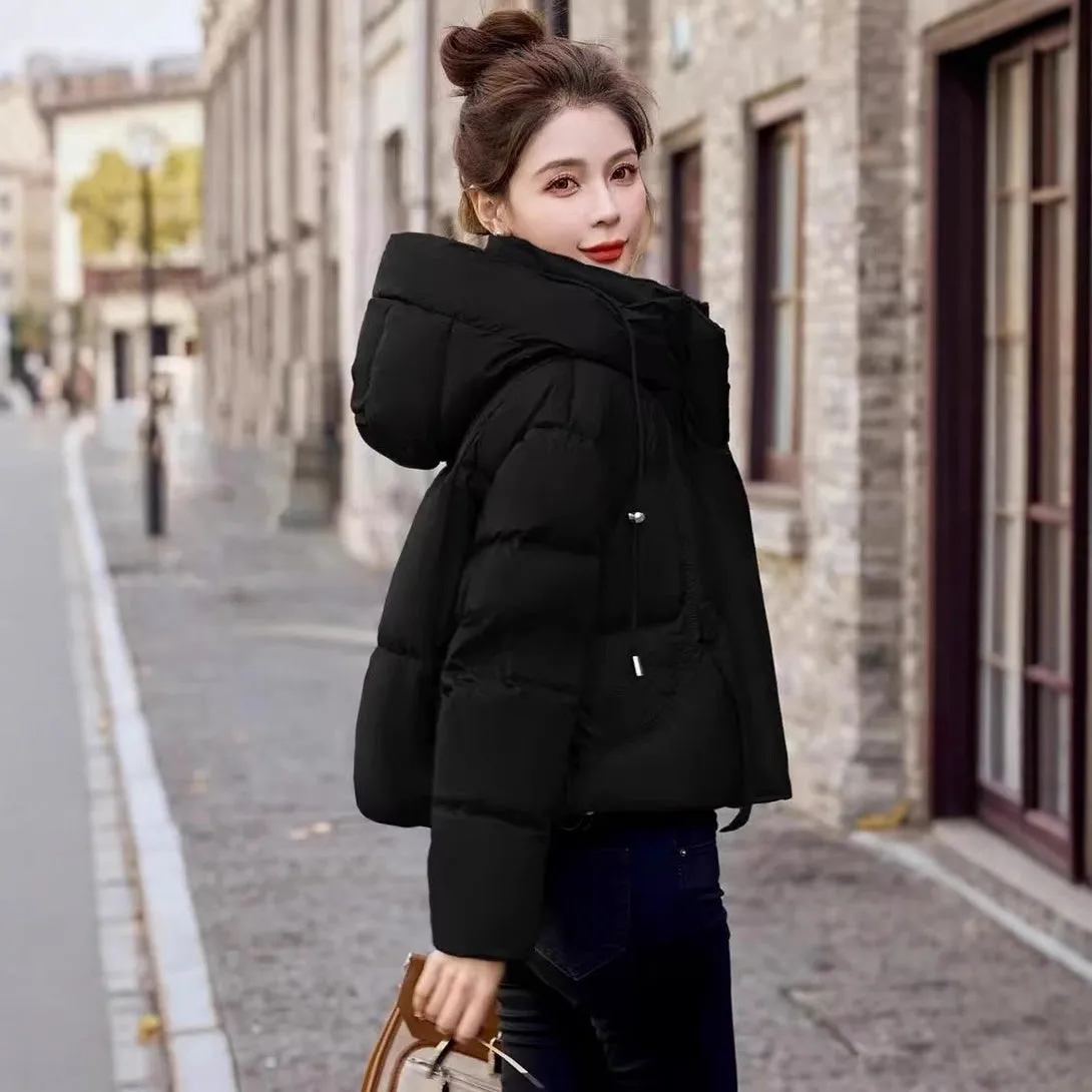 Women's Water-resistant and Windproof Cropped Puffer Jacket