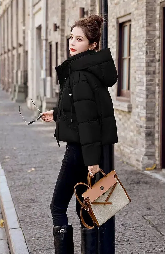 Women's Water-resistant and Windproof Cropped Puffer Jacket