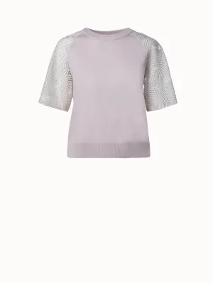 Wool Knit 3D Dot Embroidery Pullover