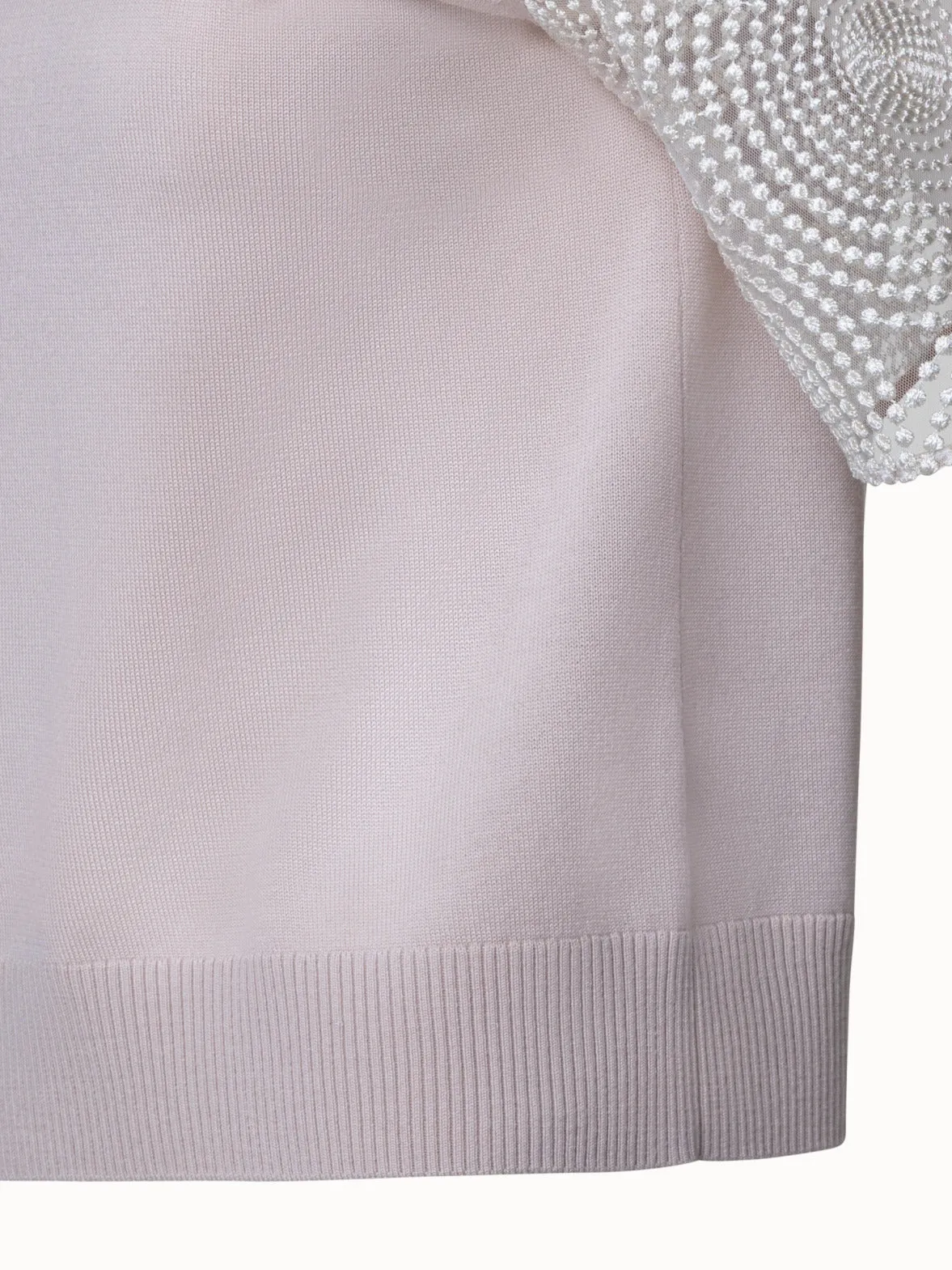Wool Knit 3D Dot Embroidery Pullover