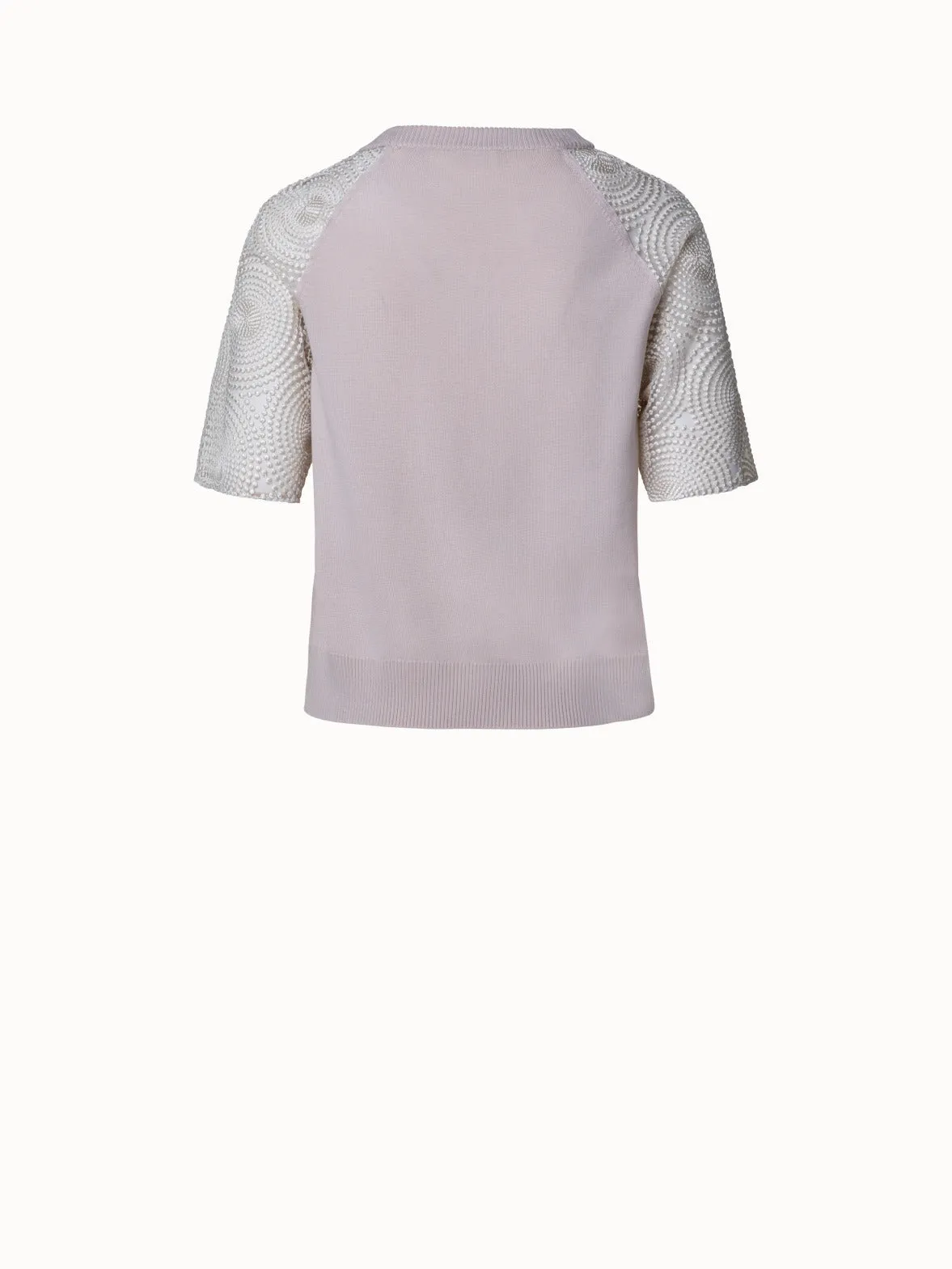 Wool Knit 3D Dot Embroidery Pullover