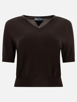 Wool V-neck sweater