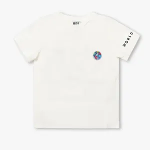World Of Pop T-shirt badge "Planet"-White