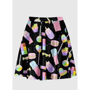 Y2K Skirt in Silky Smooth Fabric with Elastic Waist Band