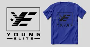 Young-Elite  Black & Blue Male T-shirt