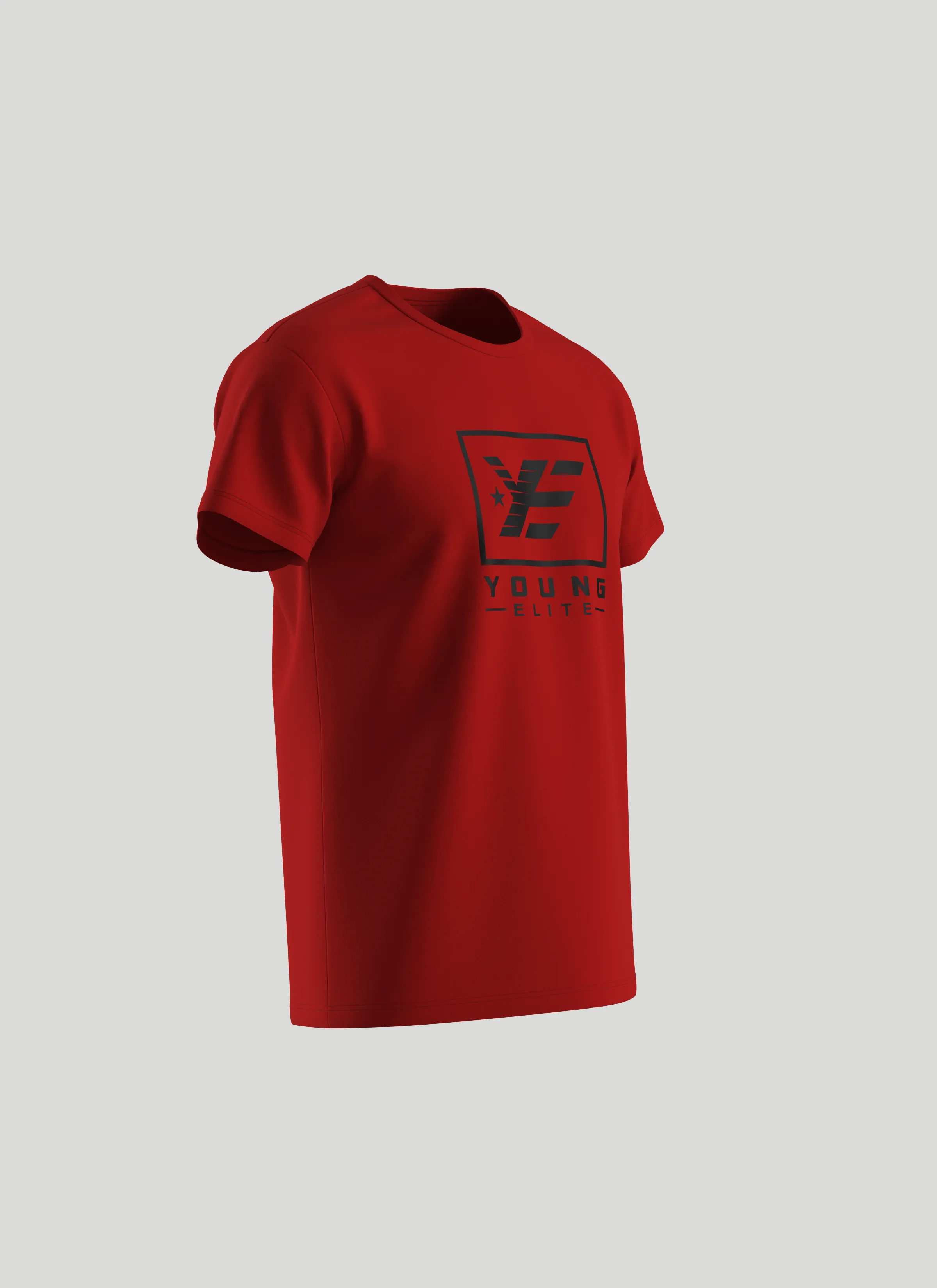 Young-Elite Black & Red Male T-shirt