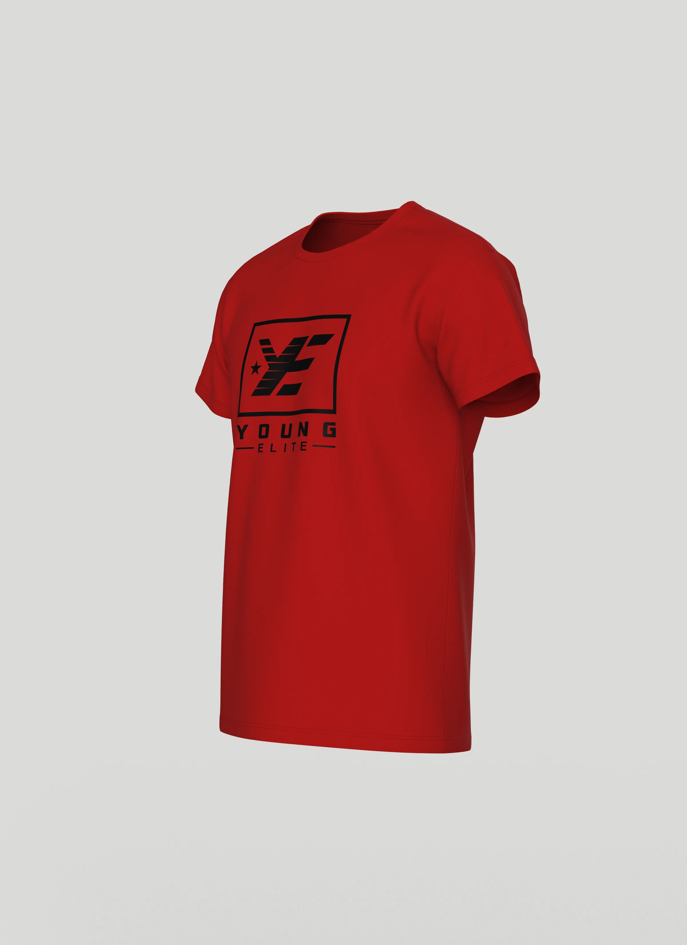 Young-Elite Black & Red Male T-shirt