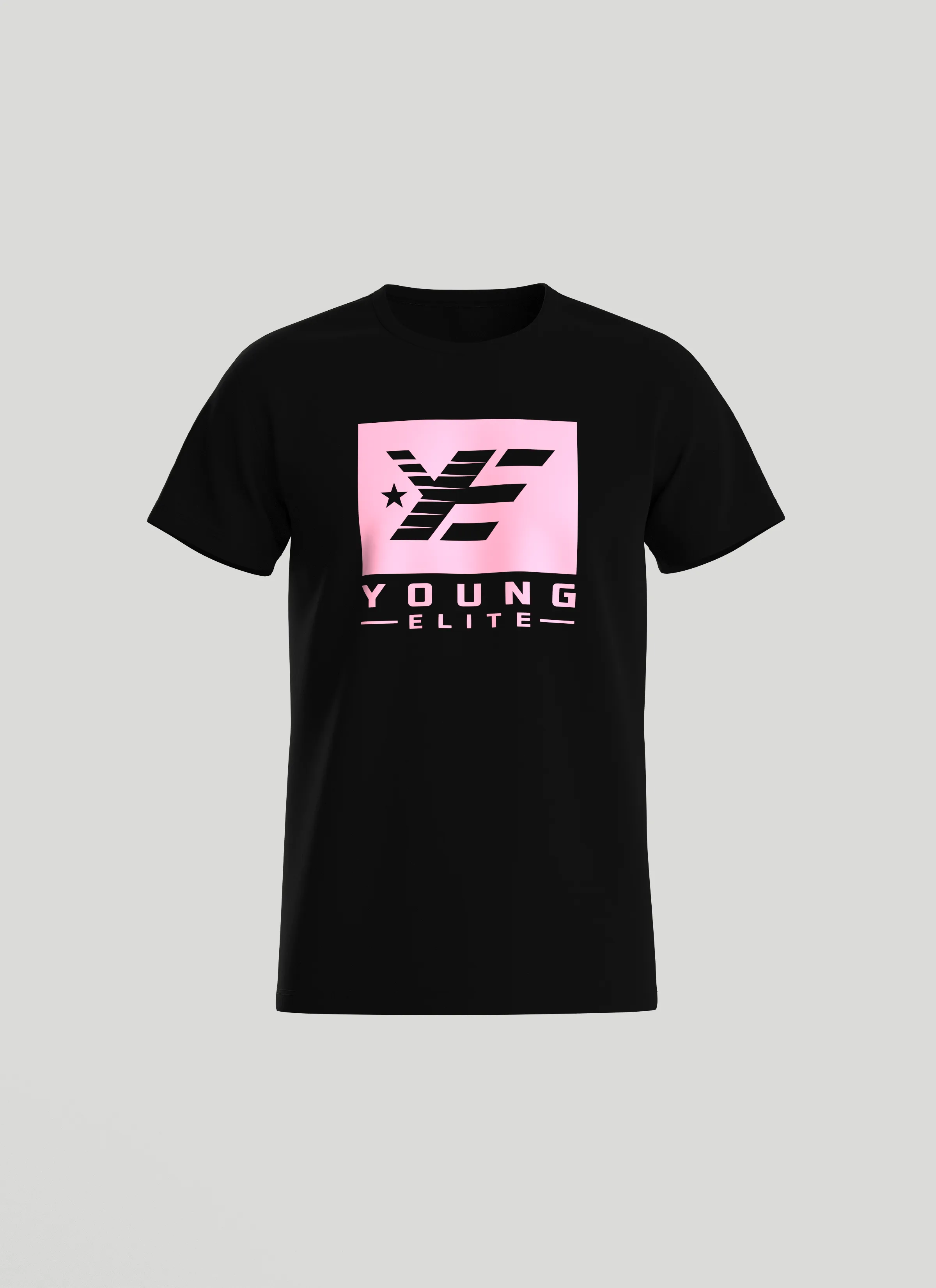 Young-Elite Pink & Black Female short sleeve T-shirt