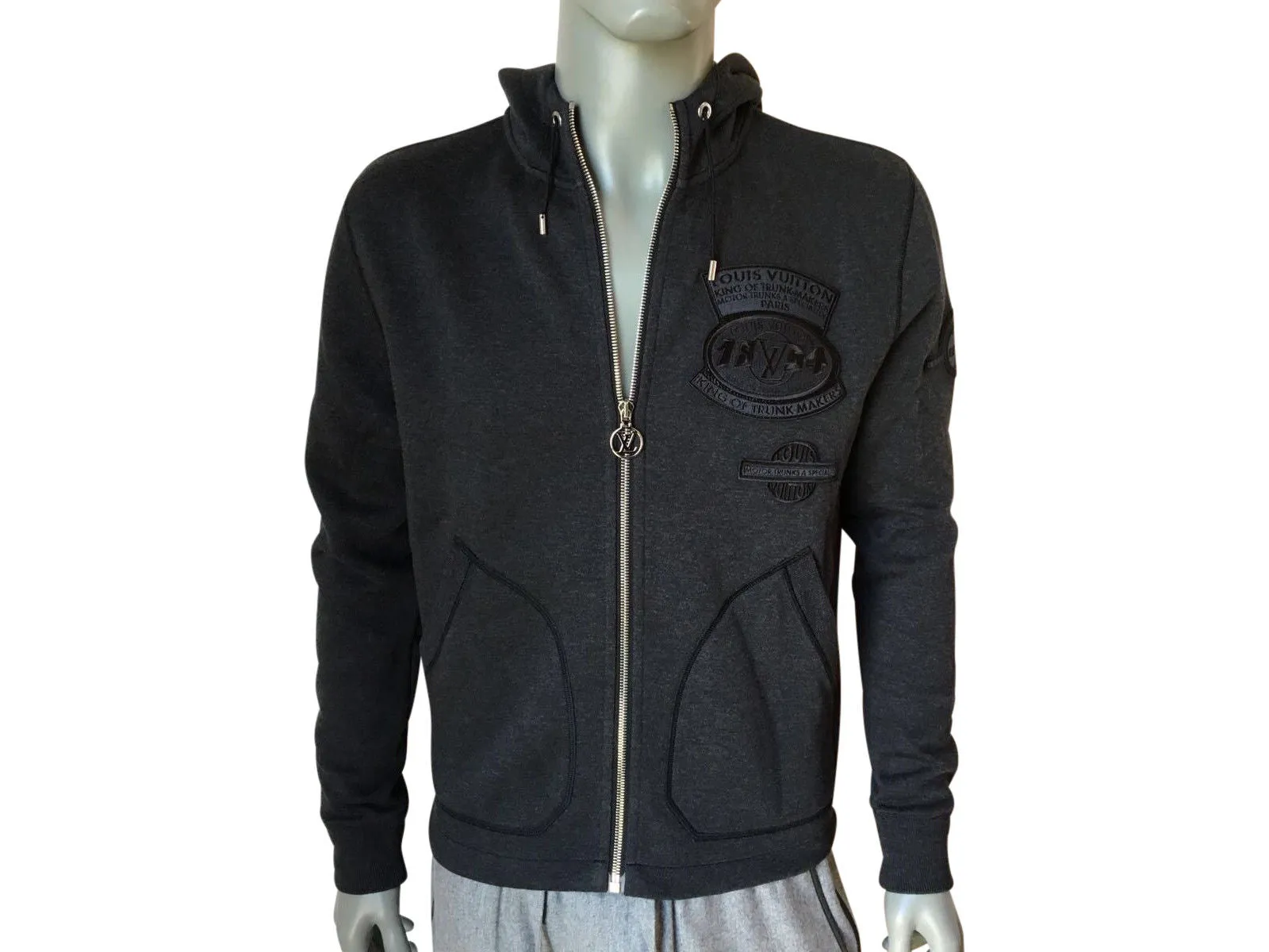 Zip Up Patches Hoodie