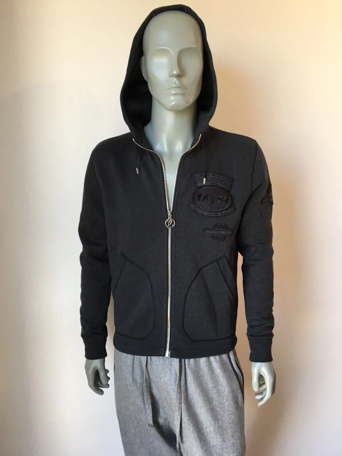 Zip Up Patches Hoodie
