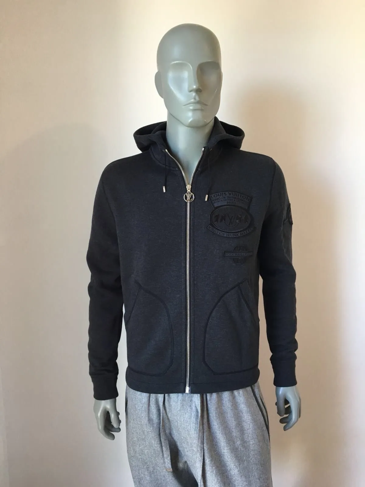 Zip Up Patches Hoodie